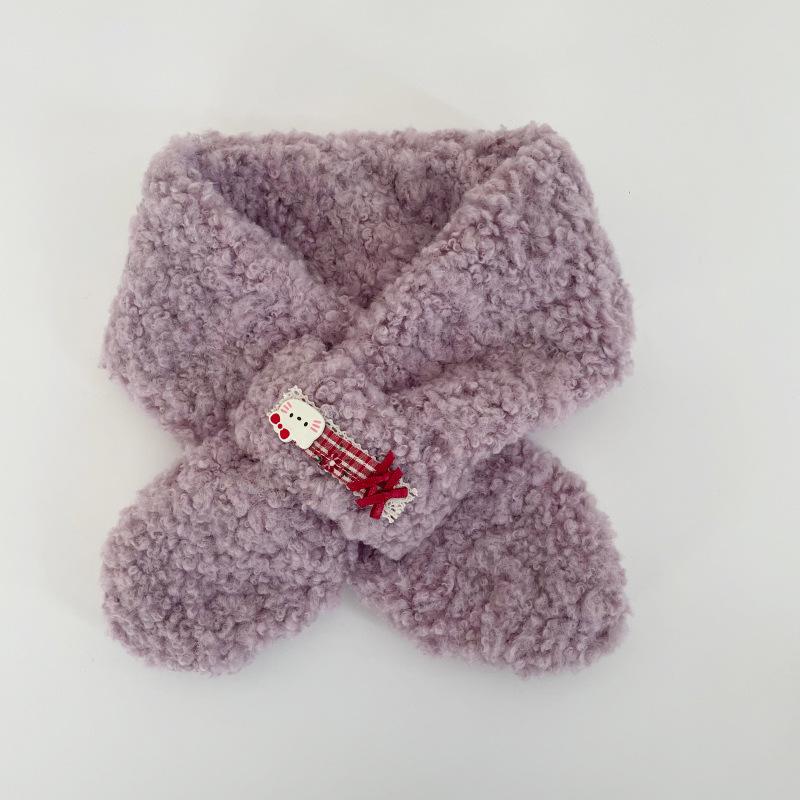 Уютный кошачий утолщенный плюшевый шарф-бафф для детей