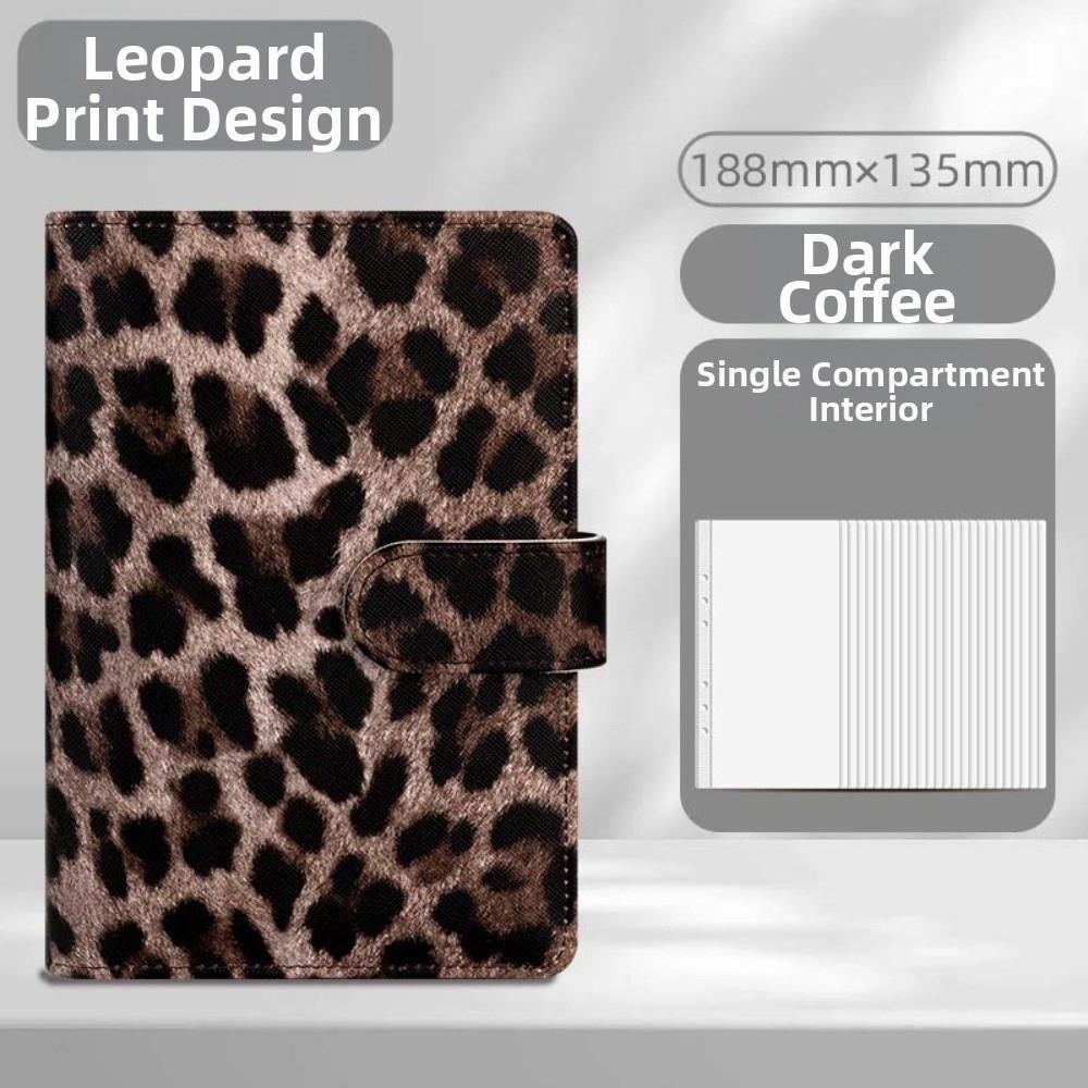 Spar-Herausforderungen Buch aus Kunstleder Marmorierung/Leopardenmuster Mini Budget Ordner Geld sparen