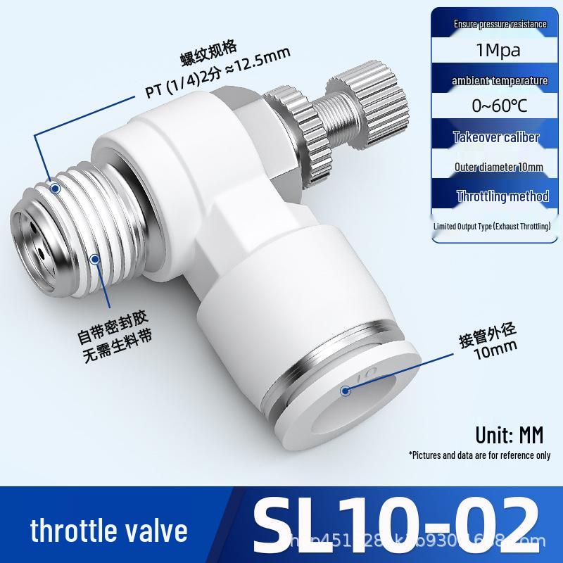 Zhuoji Adjustable Speed Control Throttle Valve SL 6 8 01 02 M5