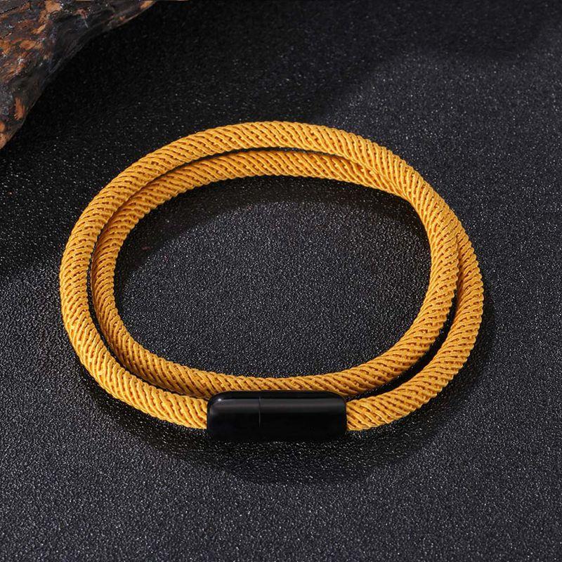Fashion Wrap Cotton Rope Bracelet Men Bangles Sproty Chain Link Male Charm Bracelet Women Jewelry