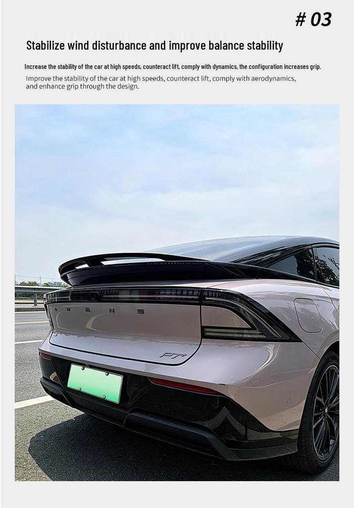 XPeng P7+ Rear Spoiler | Wind Deflector and Roof Spoiler | No-Drill Installation