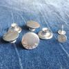 17mm White Brass Shank Button for Jeans (Item 12) - Multiple Sizes Available