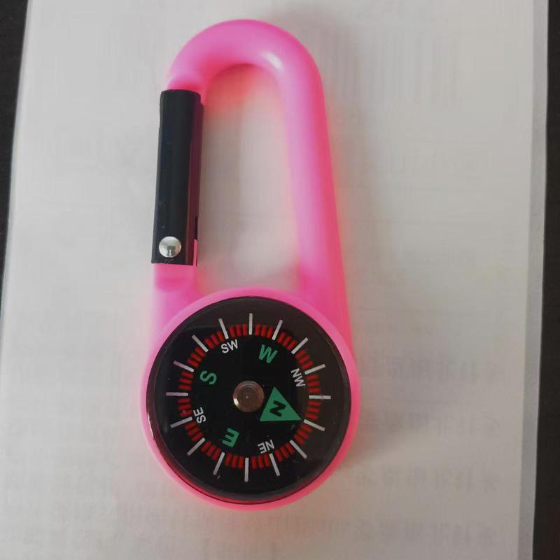 Portable Outdoor Multi-Functional Compass with Carabiner for Hiking