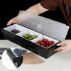 Fruit Box Condiment Container 4-6 Grids With Lid Large Capacity Bar Divided Fruits Bowl Household Seasonin Box Food Storage