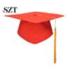 Unisex Graduation Cap with Tassel Bachelors Hat Adjustable Size Elastic Flexible Band Dress Accessory Master Degree Ceremony