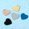 Stainless Steel Laser-Printed Peach Heart Keychain - UV Color Festival Gift Blank Metal.