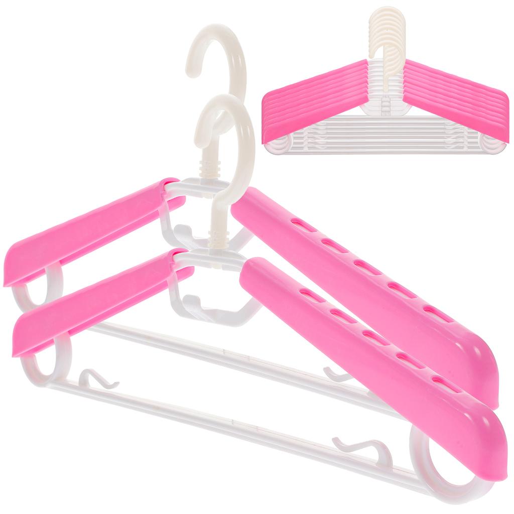 10 Pcs Black Adjustable Expandable Clothes Hangers Plastic Abs Coat Tie Rack Space Saving Wardrobe Storage Clothing ganizer