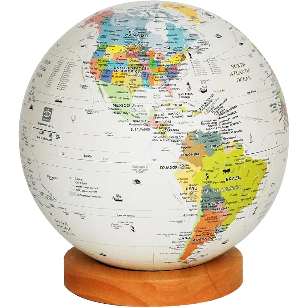 Hobonichi Hobonichi Globe Authentic Globe Model “Hobonichi Earth Ball Journey” English Notation V...