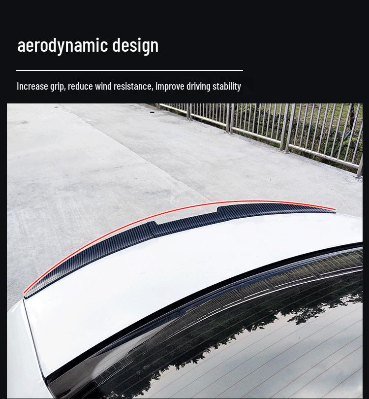 Universal Punch-Free Carbon Fiber Car Spoiler Wing
