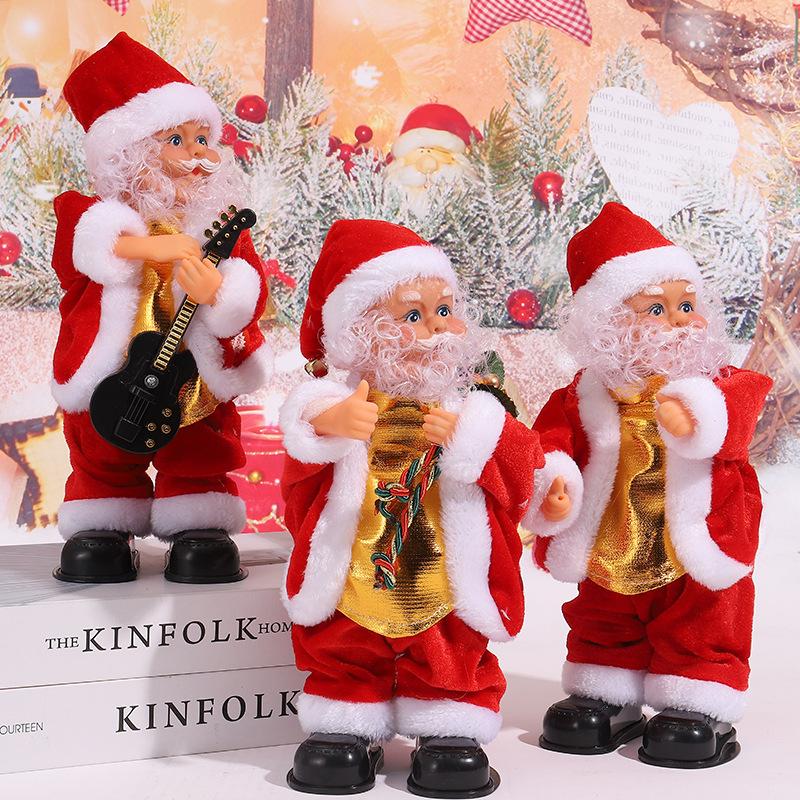 Electric Twerking Santa Claus With Music Christmas Children's Gift Toy Shopping Mall Window Decoration