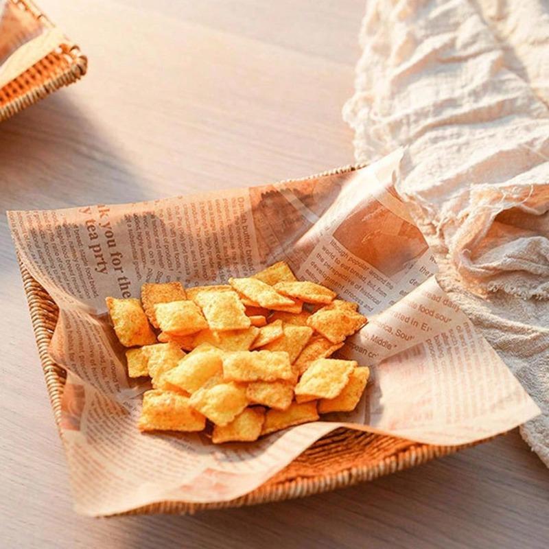 Sandwich Wrapping Paper Oil - Absorbing Burger Liner Greaseproof Coated Film Paper Cooking Sheet Kitchen Gadget Accessory