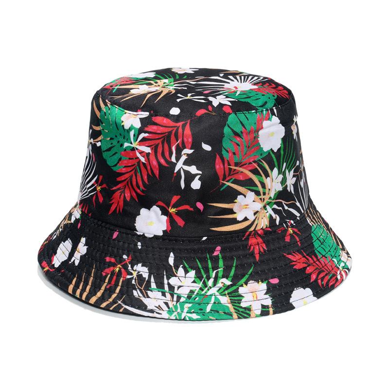 Unisex Vegetables Fruits Print Bucket Hats For Women Girls Summer Double-Sided Foldable Panama Sun Hat Fruit Bob Fisherman Caps