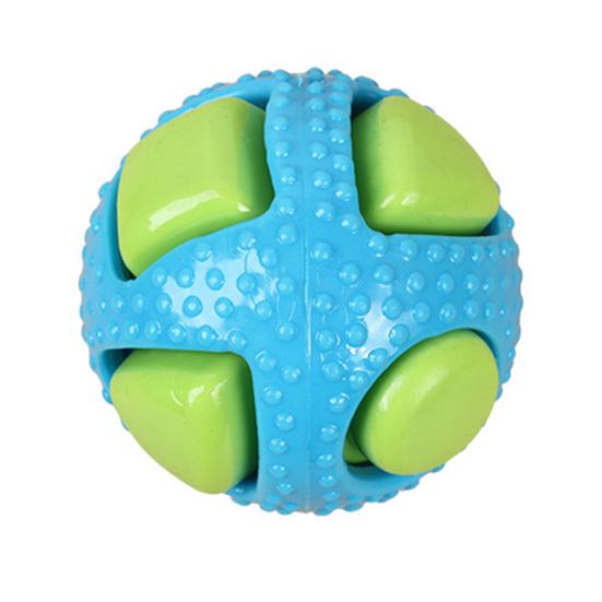 Squeaky Dog Ball Dog Chew Toy Teeth Cleaning Toy Interactive Dog Fetch Ball for Aggressive Chewers Outdoor Training