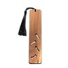 Pet Themed Bookmark Wooden Dog/Cat/Bone/Paw Carving Book Mark with Tassel Gift for Book Lovers Pet Owners