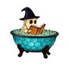 LED Ghost Bubble Bath Lamp Battery Powered Cute Ghost Lamp Multi-Purpose Ghost-Themed Mood Light for Home Bathroom Decor