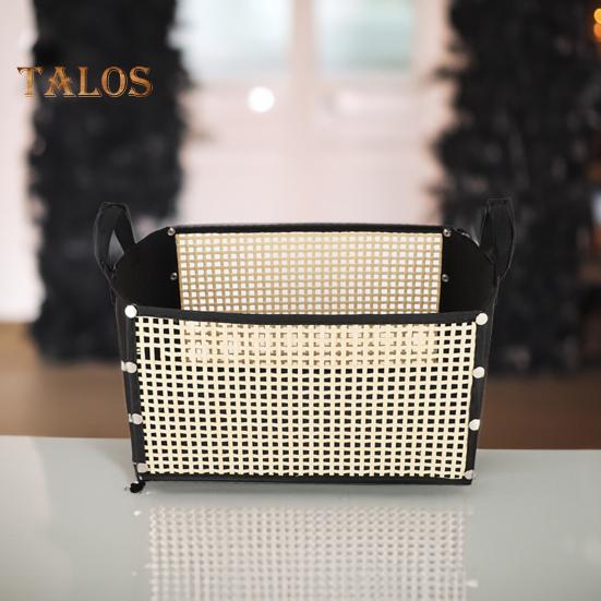 Hand-woven Bamboo Storage Basket Large Capacity Organizer Multipurpose Foldable Design Laundry Basket with Handle