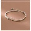 Double Layer Curved Tube Starry Asymmetric Bracelet Fashion Light Luxury Personalized Women Jewelry