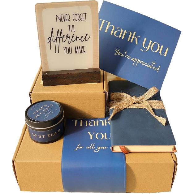 Employee Appreciation Gifts, Thank You Gifts for Men Coworkers, Gift Basket for Men, Thank You Basket for Team Mentor Friends Leaders Boss, Thank you gifts for men