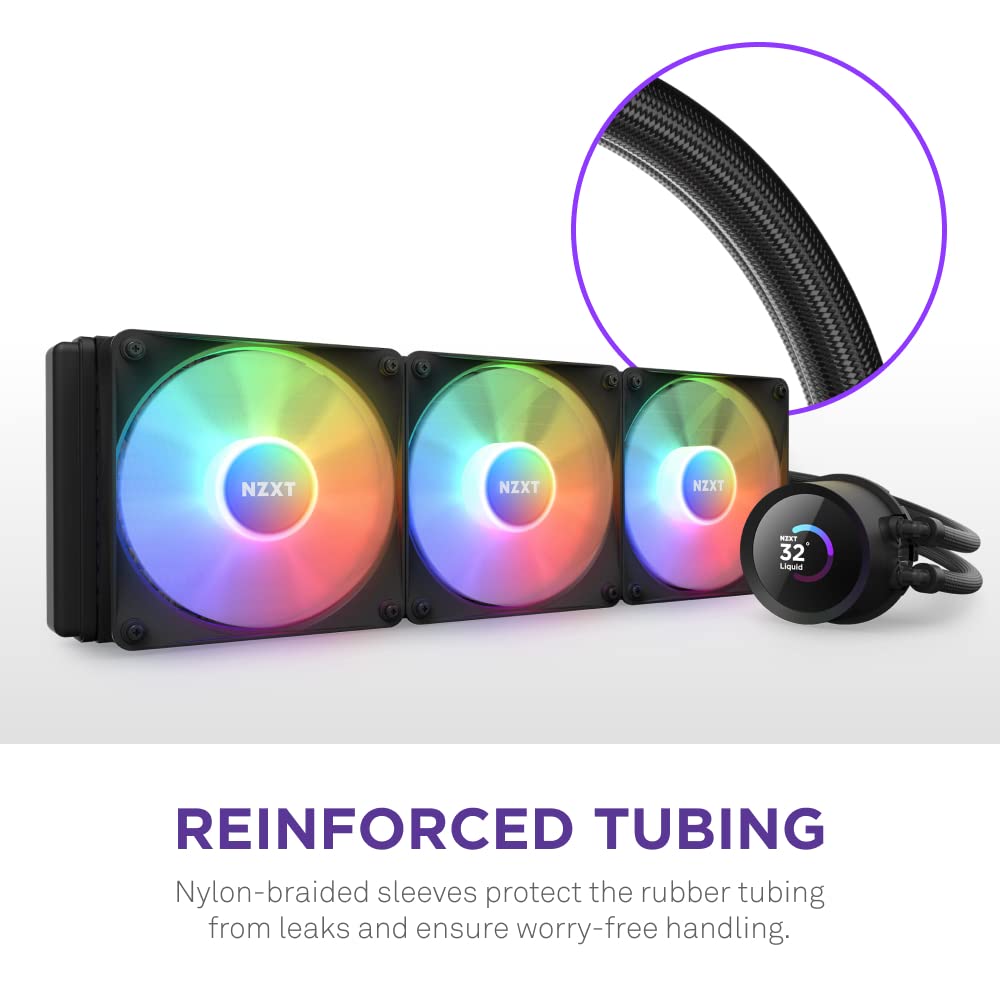 NZXT KRAKEN RGB 360 Black Simple Water Cooling CPU Cooler FN1875 RL-KR360-B1