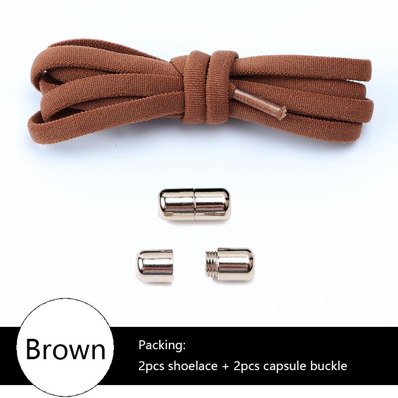 Elastic No Tie Shoelaces Semicircle Shoe Laces For Kids and Adult Sneakers Shoelace Quick Lazy Metal Lock Laces Shoe Strings