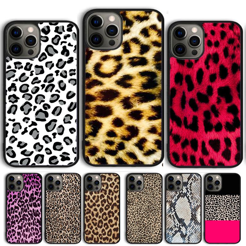Tiger leopard print Soft Coque Shell For iPhone 17 Air 15 16 14 13 12 Pro Max 11 Pro Max Plus Phone Case Cover