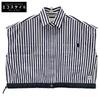 23-06505 23 Stainless Steel Blue X White Thomas Mason Striped Short Sleeve Shirt Tops 1 Blue X whiteUsed