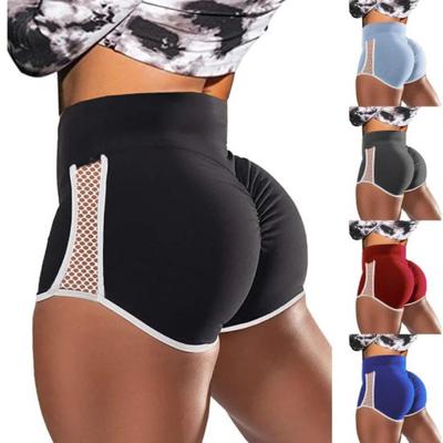 Frauen Sport Shorts Sexy Hohe Taille Hüfte Lift Bauch Straffung Aushöhlen Push Up Yoga Shorts