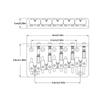 5 String Bass Bridge L-Shape Tailpiece for Electric Bass Guitar Replacement Parts Stable Tuning Durable Easy Install
