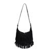 Casual small bag women's new fringed armpit bag commuter shoulder bag portable autumn new tote bag