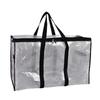 Quilt Organizer Bag Foldable Transparent Large Capacity Woven Closet Sort Waterproof Double Zipper Portable Storage