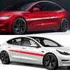 Car Body Side Door Stripes Sticker Auto Vinyl Film Waterproof Sports Style Auto Decoration Decal Accessories For Tesla Model 3