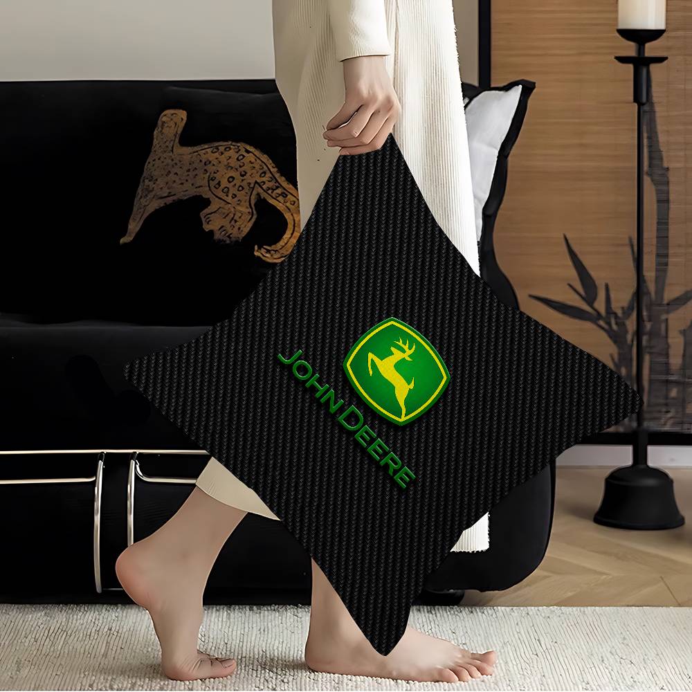 Copricuscino J-John Deere per Attrezzature Agricole Custodia Cuscino da Viaggio per Auto per Divano Auto Regalo di Natale 40X40Cm 45X45Cm