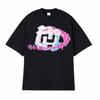 RR KanKan auf Eis Wirklich Reich Grafisches T-Shirt Herren Damen Harajuku Modetrend T-Shirt Lässig Rundhalsausschnitt Übergroßes T-Shirt Streetwear
