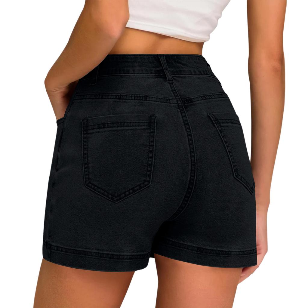 Woman Casual And Fashionable High Waisted Denim Short Jean