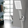Stainless Steel Shower Head Supercharged Handheld  Silicone Water Outlet Round Square Bathroom Shower Head Set