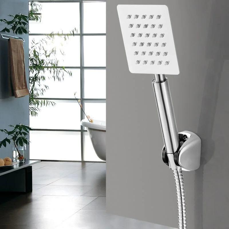 Stainless Steel Shower Head Supercharged Handheld Silicone Water Outlet Round Square Bathroom Shower Head Set