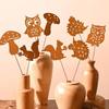 Metal Rusted Animal Garden Stake Art Crafts Statue Backyard Garden Yard Sidewalk Outdoor Backyard Decoration