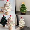 Complete Diy Knitting Material Set For Christmas Tree And Santa Claus Ideal For Festive Celebrations