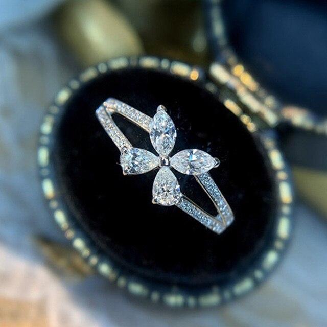 

Эстетическое кольцо-бабочка с фианитом AAA, женские аксессуары для вечеринки, модные кольца, женские украшения 7