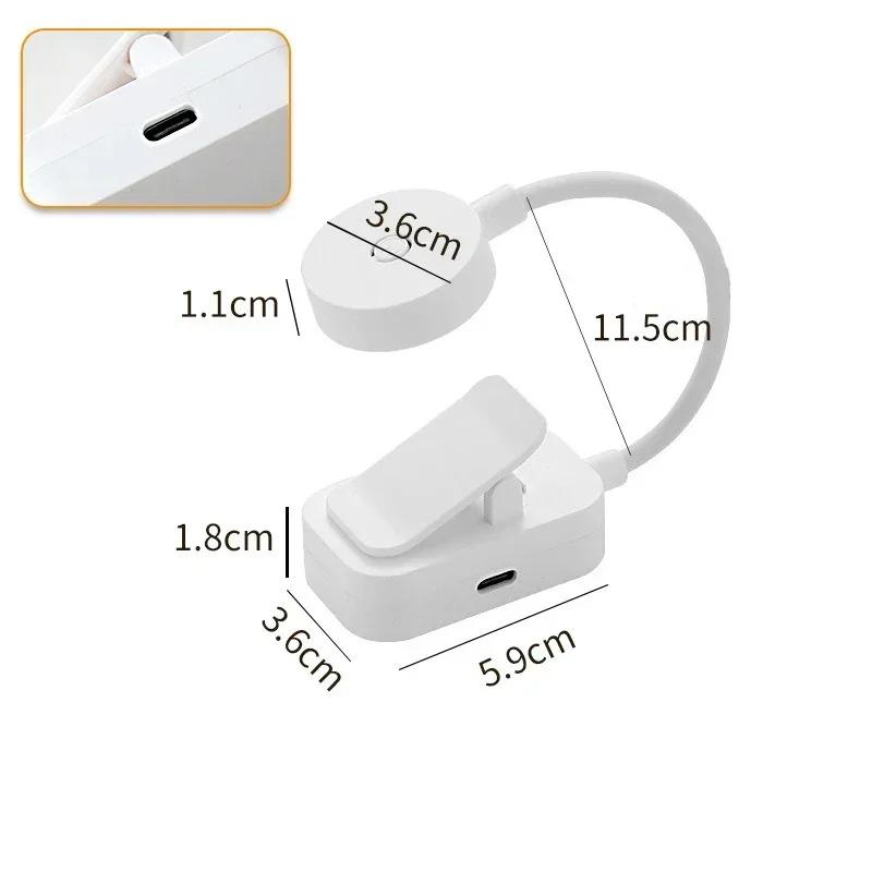USB Rechargeable LED Night Light 3 Modes Eye Folding Mini Clip Book Lamp Protection Stepless Dimmable Flexible Bedroom Reading
