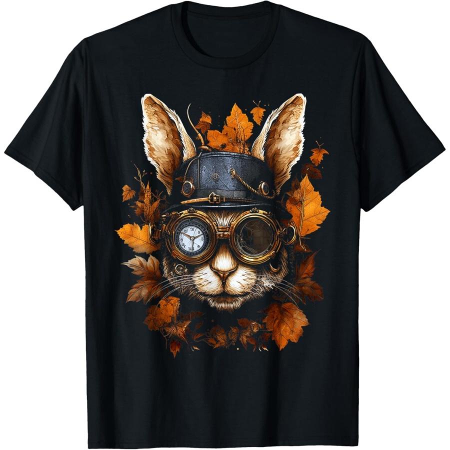Rabbit Animal Motif Illustration Rabbit T-Shirt XXXXXL чёрный