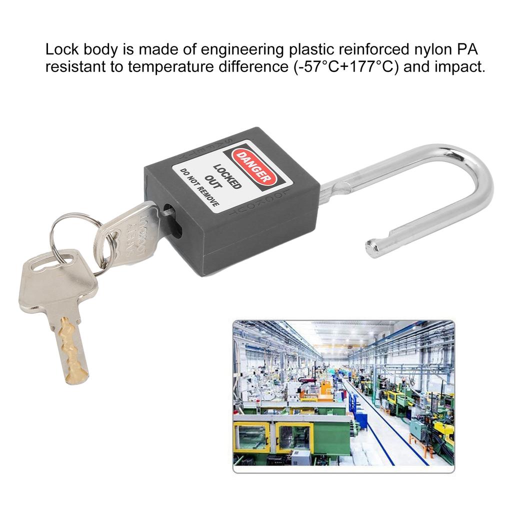 10 Sets 1.5in   Padlocks Steel Beam Insulated Anti Corrosion Lock for Industry Machine Manufacturing(Blue )