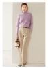 Women's Slim-Fit High-Neck Cashmere Sweater, Elegant & Versatile, Solid Color Knitted Layer