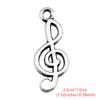 15pcs 26x10mm Antique Silver Color Musical Note Charms Pendants for Handmade DIY Necklace Bracelets Jewelry Making