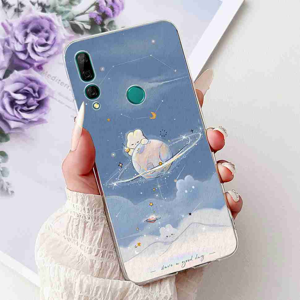 For Huawei Y9 Prime 2019 6.59" Case Cute Balloon Girl Flower Soft Silicone TPU Cover For Huawei Y9Prime 2019 STK-L21 Phone Shell