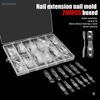 240Pcs Crystal Extension Nail Molds Set - Clear Reusable Nail Forms For Acrylic Gel Nail Extensions