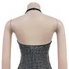 C7179 European & American Fashion Sexy Halter Rhinestone Bodycon Pencil Dress for Women