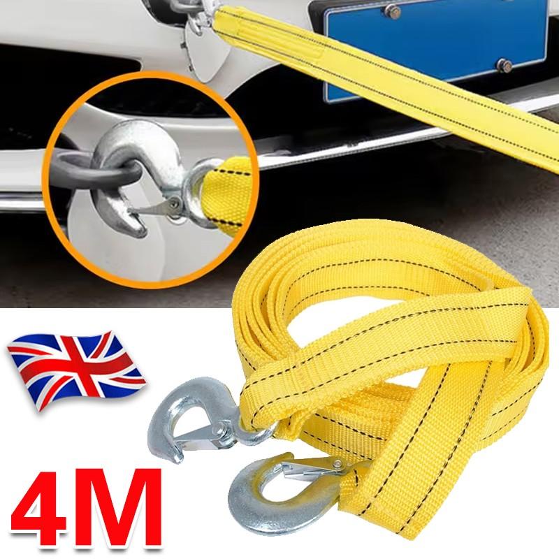 3 TON 4M Tow Towing Pull Rope Strap Heavy Duty Road Recovery Car Van 4x4