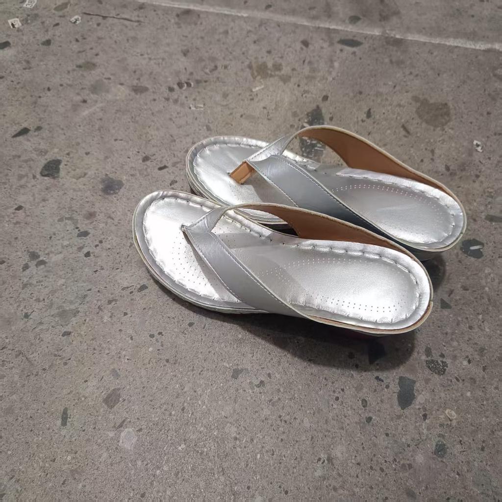 Fashion Stylish Women's Heel Flip Flops Black High Heels White Sandals Women Mules Slippers Ladies Summer Shoes 36-42 Calzado Mujer