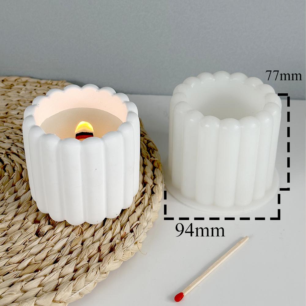 Round Gypsum Flower Pot Mold DIY Concrete Cement Candle Jar Silicone Molds Epoxy Resin Storage Box Handicraft Mould Home Decor